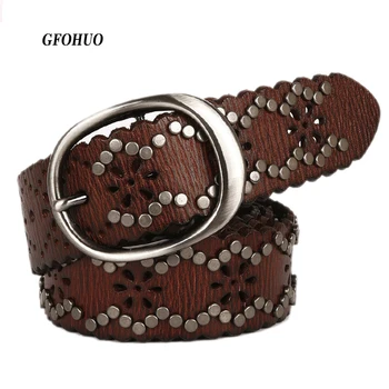 Jeans Heavy Metal Rivet Belts For Women Genuine Leather Hollow Out Cowskin Belt Punk Rock Female Strap Ceinture Homme
Jeans Heavy Metal Rivet Belts For Women Genuine Leather Hollow Out Cowskin Belt Punk Rock Female Strap Ceinture Homme