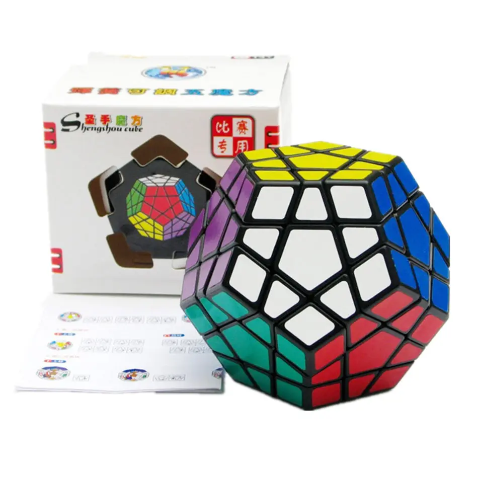 Shengshou 3x3 кубик рубика Megaminx черный белый стикер 3x3x3 Скорость Куб профессиональные