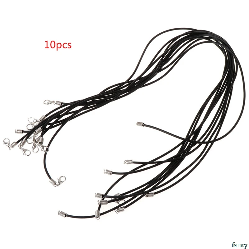 10pcs 10pcs DIY Necklace Rope Cord Rubber Black Jewelry Making With Lobster Clasp Gift Fashion
10pcs 10pcs DIY Necklace Rope Cord Rubber Black Jewelry Making With Lobster Clasp Gift Fashion
