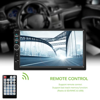 Car Radio 7" HD Autoradio Multimedia MP5 Player Touch Screen Audio Bluetooth AUX USB TF FM Camera Support ios Connection
Car Radio 7" HD Autoradio Multimedia MP5 Player Touch Screen Audio Bluetooth AUX USB TF FM Camera Support ios Connection
