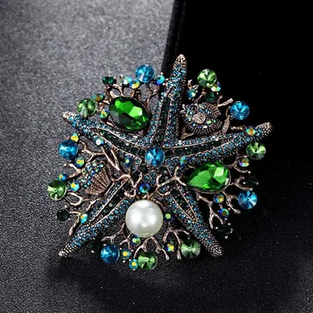 Fashion Rhinestone Crystals Imitation Pearls Starfish Brooches Broach Pins for Women Jewelry Pageant Accessories Birthday Gifts
Fashion Rhinestone Crystals Imitation Pearls Starfish Brooches Broach Pins for Women Jewelry Pageant Accessories Birthday Gifts