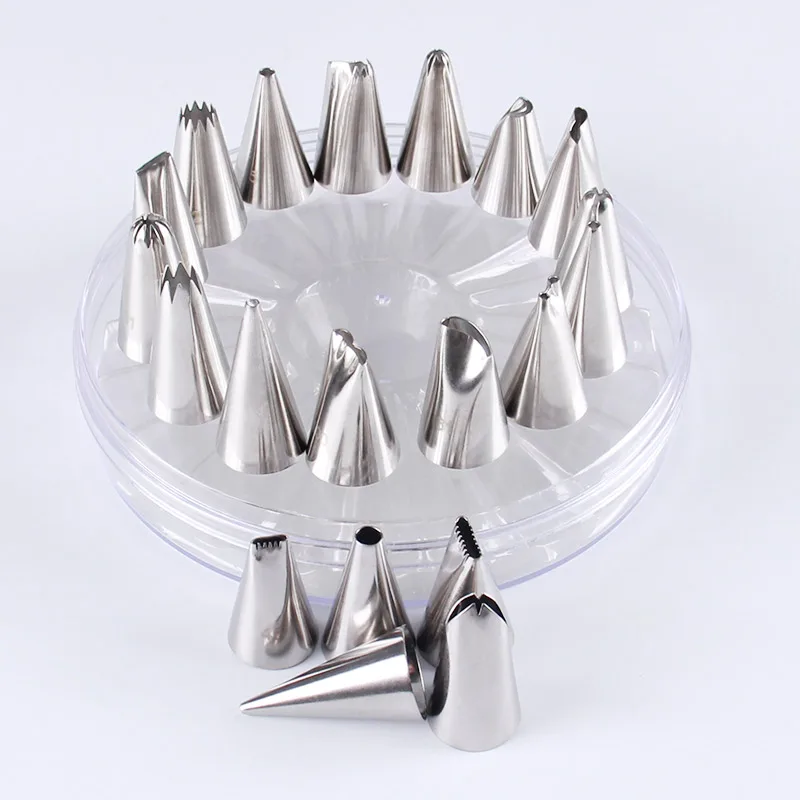 20pcs/set Dessert Decorators Silicone Icing Piping Cream Pastry Tools Stainless Steel Nozzle Set DIY Cake Decorating Tips
20pcs/set Dessert Decorators Silicone Icing Piping Cream Pastry Tools Stainless Steel Nozzle Set DIY Cake Decorating Tips