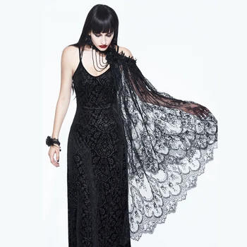 EVA Lady 2018 Women's Shawl Cosplay Halloween Evening Dress Lace Stitching Shawl Black Lace Print Gothic Shawl Accessories 
EVA Lady 2018 Women's Shawl Cosplay Halloween Evening Dress Lace Stitching Shawl Black Lace Print Gothic Shawl Accessories