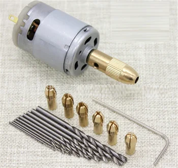 DC 12V Electric Motor Drill Press with 6pc 0.5-3mm Small Brass Drill Chuck Collets and 10pc 0.5-3mm Micro Twist Drill Bits Set
DC 12V Electric Motor Drill Press with 6pc 0.5-3mm Small Brass Drill Chuck Collets and 10pc 0.5-3mm Micro Twist Drill Bits Set