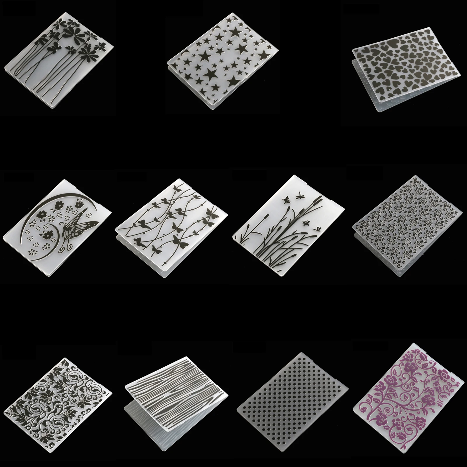 Plastic Embossing Template Craft Cards Making 3D DIY Paper Photo Album Card Scrapbooking Embossing Folder Wedding Decoration
Plastic Embossing Template Craft Cards Making 3D DIY Paper Photo Album Card Scrapbooking Embossing Folder Wedding Decoration