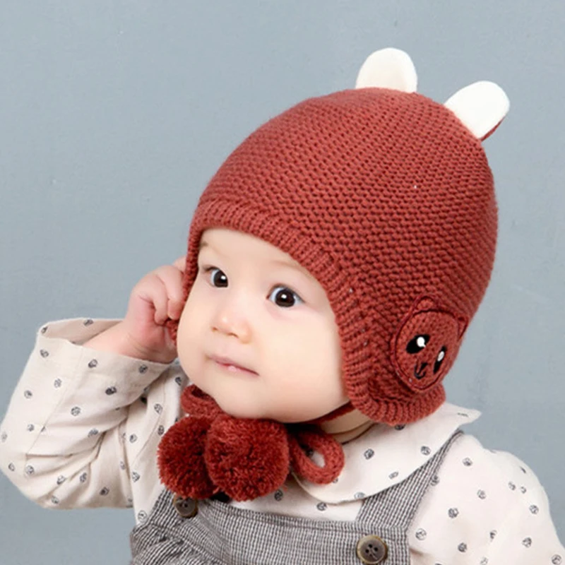 New Bear Earmuffs Baby Knit Hat Children's Wool Hat Autumn And Winter Sun Good Wool Solid Color Baby Hat With Hair Ball GCG41
New Bear Earmuffs Baby Knit Hat Children's Wool Hat Autumn And Winter Sun Good Wool Solid Color Baby Hat With Hair Ball GCG41