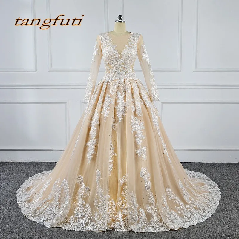 Champagne Long Sleeve Lace Evening Dresses Party A Line Arabic Dress Formal Evening Gowns Dresses robe de soiree longue 2018
Champagne Long Sleeve Lace Evening Dresses Party A Line Arabic Dress Formal Evening Gowns Dresses robe de soiree longue 2018