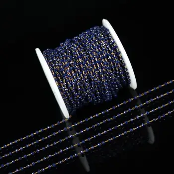 5 Meters,2x3mm Dark Blue Glass Rondelle Craft Jewelry Chains,Wire Wrapped Brass Links Beads Chains Necklace Earrings Making
5 Meters,2x3mm Dark Blue Glass Rondelle Craft Jewelry Chains,Wire Wrapped Brass Links Beads Chains Necklace Earrings Making