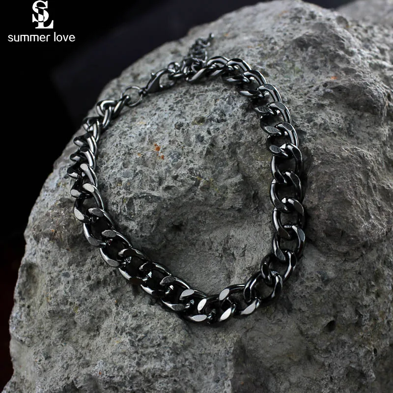 Punk Rock Cuban Link Chain Bracelets Women Men Jewelry Black Gold Silver Color Bracelet Jewelry pulseras
Punk Rock Cuban Link Chain Bracelets Women Men Jewelry Black Gold Silver Color Bracelet Jewelry pulseras