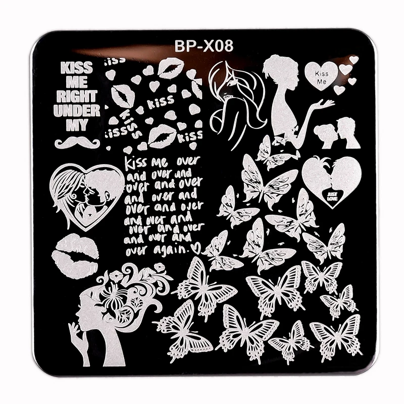 BORN PRETTY Nail Art Stamp Template Kissing Design Square 6*6cm Butterfly Heart Pattern Stamp Image Plate BP-X08
BORN PRETTY Nail Art Stamp Template Kissing Design Square 6*6cm Butterfly Heart Pattern Stamp Image Plate BP-X08