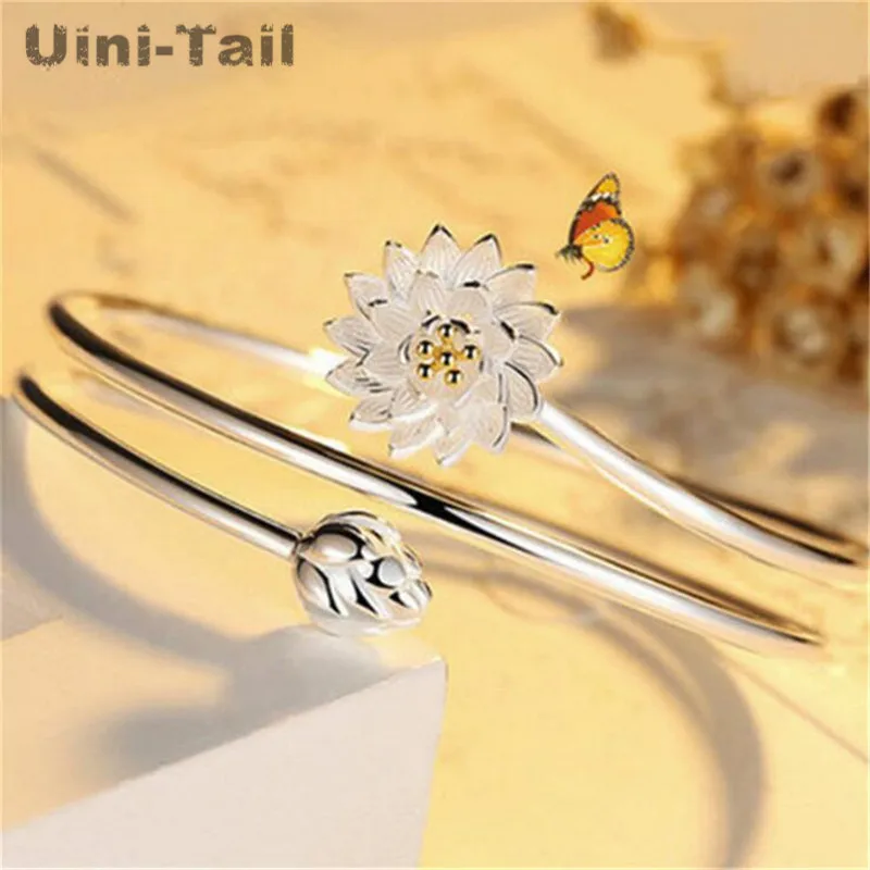 Uini-Tail classic hot 925 sterling silver lotus double-layer bracelet Chinese style fashion tide flow high quality jewelry GN306
Uini-Tail classic hot 925 sterling silver lotus double-layer bracelet Chinese style fashion tide flow high quality jewelry GN306