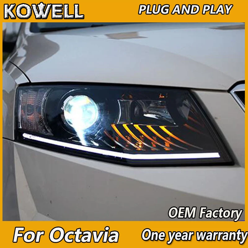 KOWELL Car Styling for Skoda Octavia Headlights 2014-2017 New Octavia LED Headlight LED DRL Bi Xenon Lens High Low Beam Parking
KOWELL Car Styling for Skoda Octavia Headlights 2014-2017 New Octavia LED Headlight LED DRL Bi Xenon Lens High Low Beam Parking