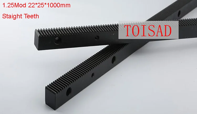 1.25mod 22*25*1000mm Gear rack (straight teeth) Precision Toothed rack CNC router rack For long2.5M, Wide1.3M 1325 machine
1.25mod 22*25*1000mm Gear rack (straight teeth) Precision Toothed rack CNC router rack For long2.5M, Wide1.3M 1325 machine