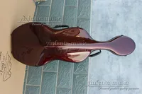 yinfente New 4/4 Size Cello Case Pure Carbon Fiber Strong Light Red Color With Wheel