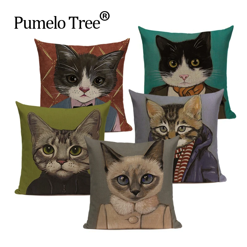 

Lovely Creative Cartoon Meow Star Cute Cat Cushion Cover home cushions 45Cmx45Cm animal cushion Custom throw pillows