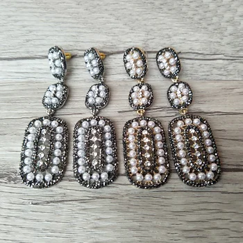5 pairs oval shaped Metal Copper Earrings,pave rhinestone crystal pearl dangle earrings,jewelry for women ER221
5 pairs oval shaped Metal Copper Earrings,pave rhinestone crystal pearl dangle earrings,jewelry for women ER221