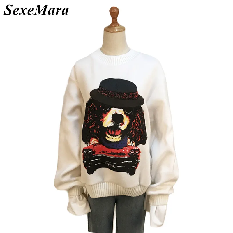 2018 New Fashion Ladies Cute Puppy Poodle Print Oversized Baggy Long Sleeve Thick Sweatsirt Pullovers Outwear Street Style
2018 New Fashion Ladies Cute Puppy Poodle Print Oversized Baggy Long Sleeve Thick Sweatsirt Pullovers Outwear Street Style