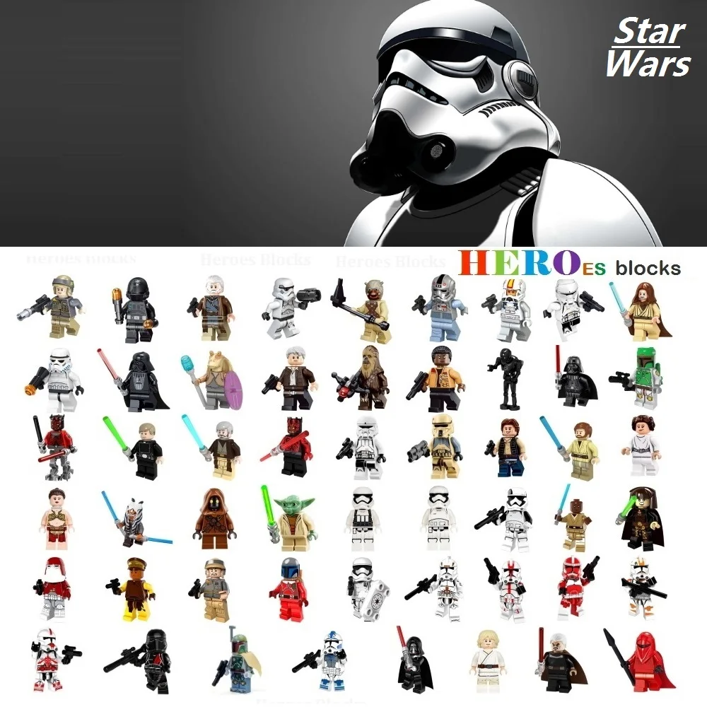 Single Star Wars Stormtrooper Darth Vader Han Solo Building Blocks Jedi Yoda Obi Wan Figure Brick Toy kid gift Compatible Legoed
Single Star Wars Stormtrooper Darth Vader Han Solo Building Blocks Jedi Yoda Obi Wan Figure Brick Toy kid gift Compatible Legoed