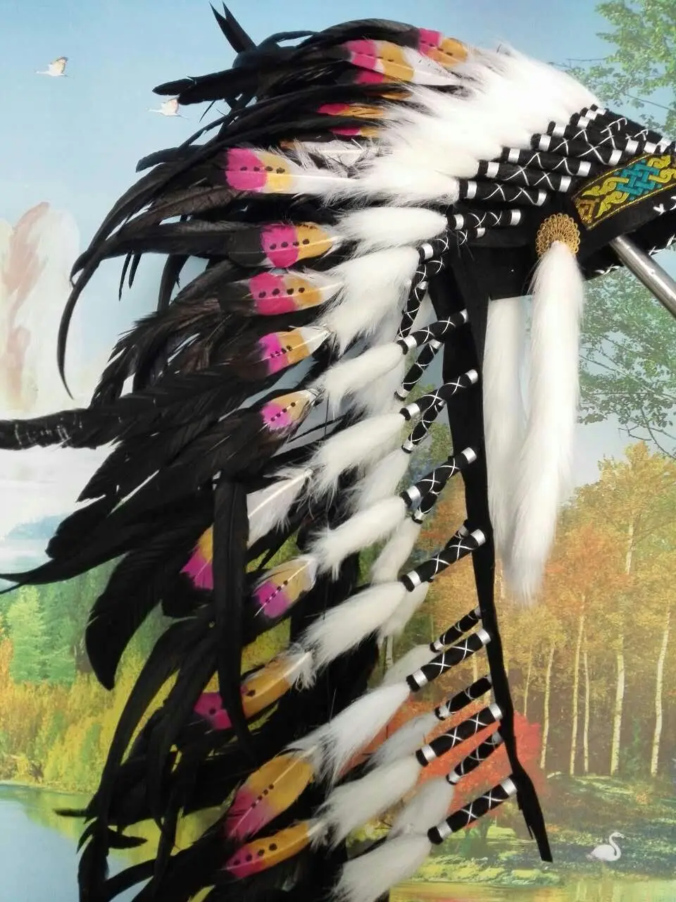 28inch high Indian Feather headdress handmade war bonnet feather Costumes native american costumes
28inch high Indian Feather headdress handmade war bonnet feather Costumes native american costumes