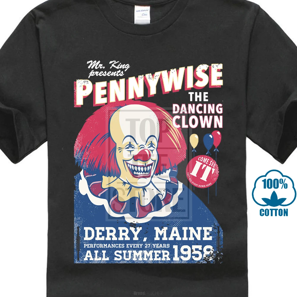 Pennywise Dancing Clown T Shirt Stephen King It Ballon 2017 Movie Inspired F12 Tee Shirts Hipster O-neck
Pennywise Dancing Clown T Shirt Stephen King It Ballon 2017 Movie Inspired F12 Tee Shirts Hipster O-neck