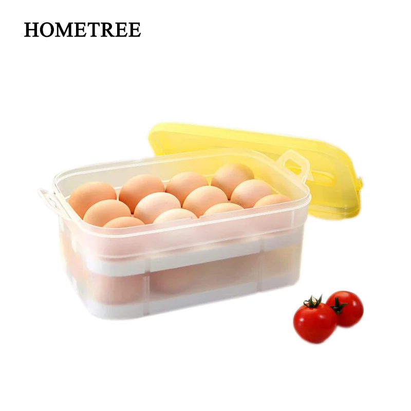 HOMETREE Kitchen 24 egg Storage Boxes Double Plastic Egg Storage Box Food Grade PP Multifunction Storage Container Product H711
HOMETREE Kitchen 24 egg Storage Boxes Double Plastic Egg Storage Box Food Grade PP Multifunction Storage Container Product H711