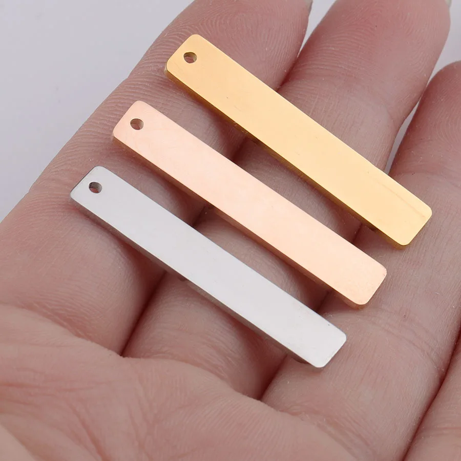 100% Stainless Steel Blank Bar Rectangle Pendant For Jewelry Making Blank Metal Metal Plates Tag Mirror Polished Wholesale 10pcs
100% Stainless Steel Blank Bar Rectangle Pendant For Jewelry Making Blank Metal Metal Plates Tag Mirror Polished Wholesale 10pcs