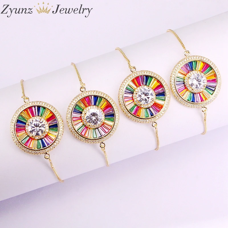 5PCS, Beautiful Multi CZ Zircon Rainbow Charm Bracelet Femme Copper Chain Round Bracelets & Bangles for Women Jewelry
5PCS, Beautiful Multi CZ Zircon Rainbow Charm Bracelet Femme Copper Chain Round Bracelets & Bangles for Women Jewelry