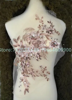 La Belleza clothing dress appliques Champgane Large 3D flowers Front panels Pieces wedding dress accessories 45X25cm
La Belleza clothing dress appliques Champgane Large 3D flowers Front panels Pieces wedding dress accessories 45X25cm