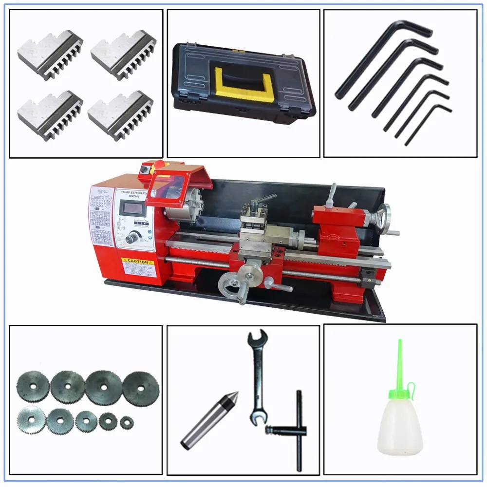 Mini Lathe Metal Lathe Variable Spindle Speed Lathe 8x16 Inch Mini Bench Lathe 38mm Spindle hole
Mini Lathe Metal Lathe Variable Spindle Speed Lathe 8x16 Inch Mini Bench Lathe 38mm Spindle hole