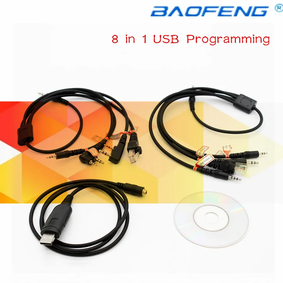 8 in 1 USB Programming Cable For YAESU BAOFENG UV-5R for Kenwood for Motorola Radio For ICOM H777 Walkie Talkie
8 in 1 USB Programming Cable For YAESU BAOFENG UV-5R for Kenwood for Motorola Radio For ICOM H777 Walkie Talkie
