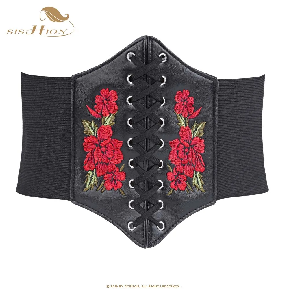 SISHION Corsets and Bustiers Gothic Embroidery Floral Flower Lace-up Underbust Corset Elastic Cinch Waist Belt Sexy Black VB0009
SISHION Corsets and Bustiers Gothic Embroidery Floral Flower Lace-up Underbust Corset Elastic Cinch Waist Belt Sexy Black VB0009