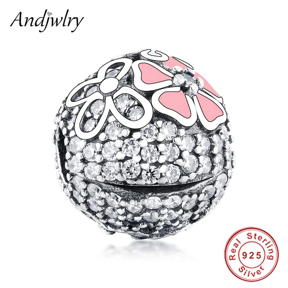 Fit Original Pandora Charms Bracelets Sterling 925 Silver White Pink Enamel Flower Lock Clip Charms DIY Jewelry Women Berloque
Fit Original Pandora Charms Bracelets Sterling 925 Silver White Pink Enamel Flower Lock Clip Charms DIY Jewelry Women Berloque
