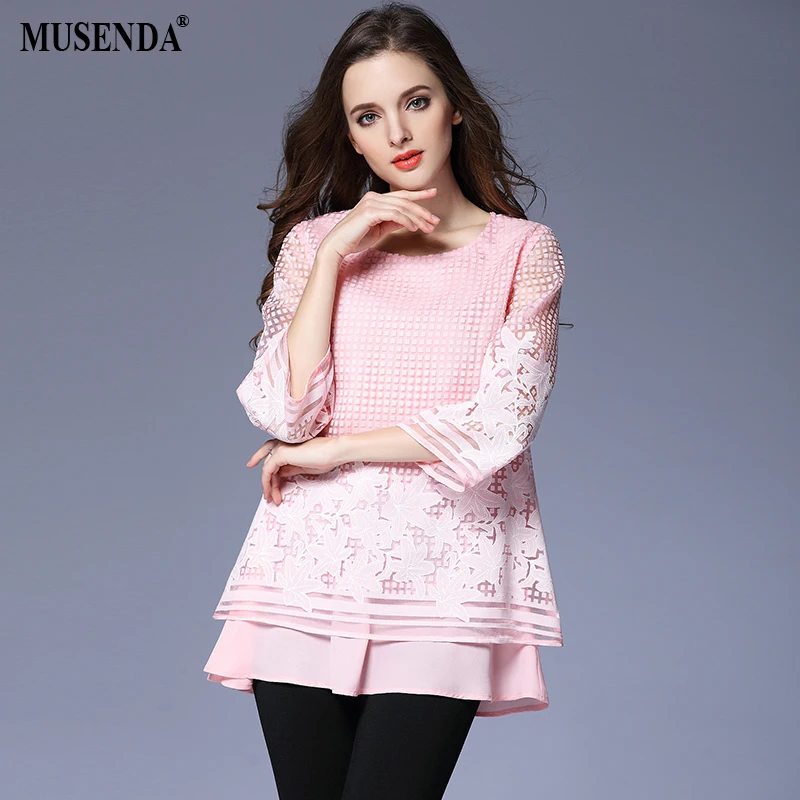 MUSENDA Plus Size Women Double Layer Print Blouse 2018 Spring Female Office Lady Casual Fashion Big Size Shirt Tops Clothing
MUSENDA Plus Size Women Double Layer Print Blouse 2018 Spring Female Office Lady Casual Fashion Big Size Shirt Tops Clothing