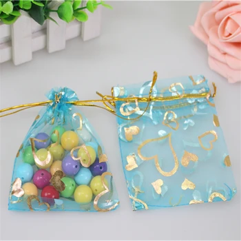 Wholesale Sky Blue 100pcs/lot 9x12cm Bronzing Organza Bags With Gold Heart Tulle Gift Packaging Bags
Wholesale Sky Blue 100pcs/lot 9x12cm Bronzing Organza Bags With Gold Heart Tulle Gift Packaging Bags