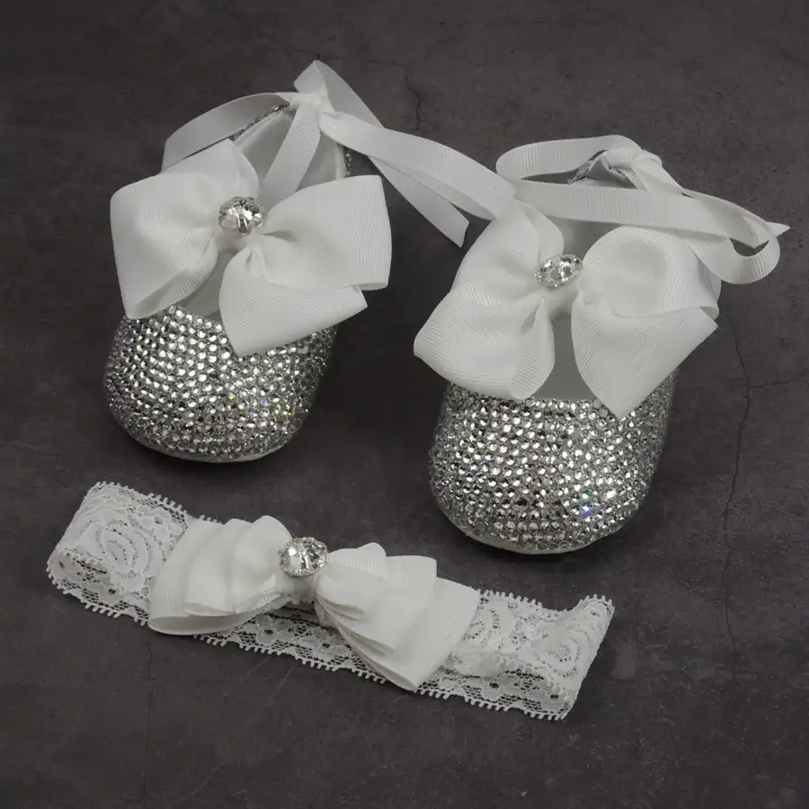 baby girl christening shoes white