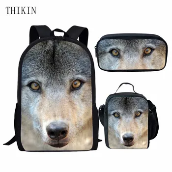 ThiKin 3pcs/set Men Backpack School Bags Galaxy Wolf Printing Cute Backpacks For Teenagers Boys Children Travel Book Bag
ThiKin 3pcs/set Men Backpack School Bags Galaxy Wolf Printing Cute Backpacks For Teenagers Boys Children Travel Book Bag