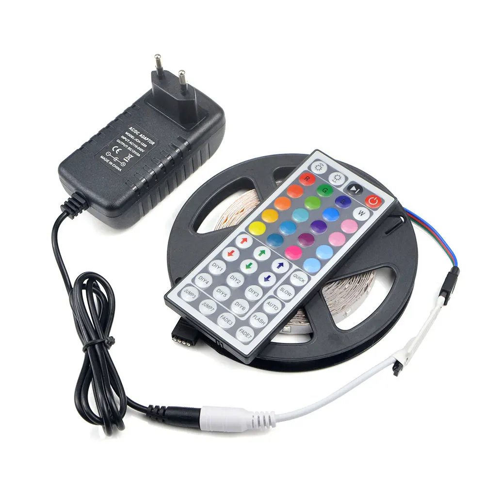 2835 SMD Not waterproof RGB LED Strip light String 300LEDs 5M lamp Tape lumen higher Than 3014 / 24 44key controller / 3A power
2835 SMD Not waterproof RGB LED Strip light String 300LEDs 5M lamp Tape lumen higher Than 3014 / 24 44key controller / 3A power