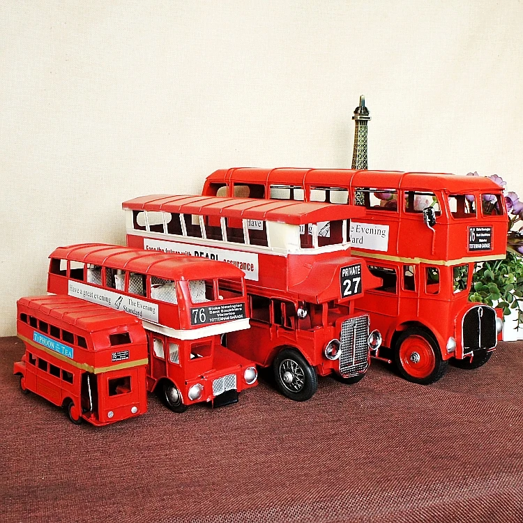 Large 40cm London Bus Double-Decker Sightseeing Bus Model Vintage Handmade Metal Car Statue Christmas Decoration Crafts Gift
Large 40cm London Bus Double-Decker Sightseeing Bus Model Vintage Handmade Metal Car Statue Christmas Decoration Crafts Gift