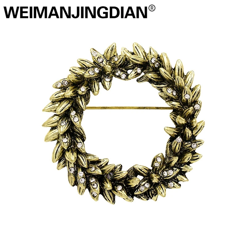 WEIMANJINGDIAN New Arrival Antique Gold Color Thorn Wreath Brooch Pins for Women's Fashion Clothing Accessories Jewelry
WEIMANJINGDIAN New Arrival Antique Gold Color Thorn Wreath Brooch Pins for Women's Fashion Clothing Accessories Jewelry