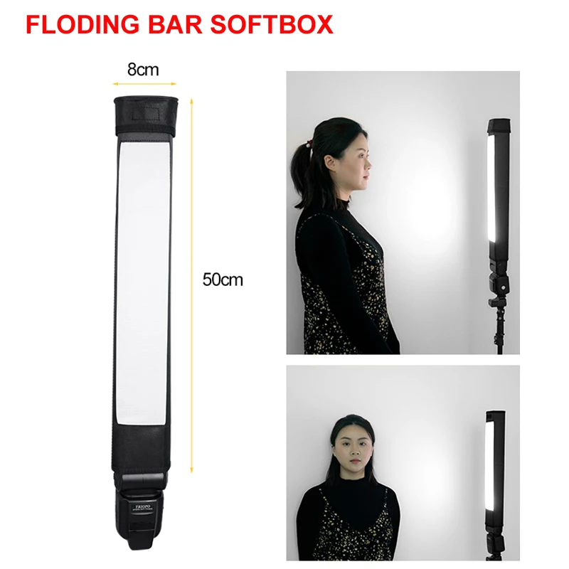 Universal 50x8cm Foldable Flash Reflector Strip Diffuser Bar Softbox for Canon Nikon Sony Yongnuo Pentax Metz Speedlite
Universal 50x8cm Foldable Flash Reflector Strip Diffuser Bar Softbox for Canon Nikon Sony Yongnuo Pentax Metz Speedlite