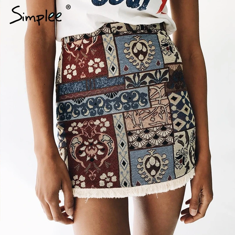Simplee High waist skirts womens bottom Short boho style chic pencil skirt female Vintage sexy mini skirt 2017 summer beach
Simplee High waist skirts womens bottom Short boho style chic pencil skirt female Vintage sexy mini skirt 2017 summer beach