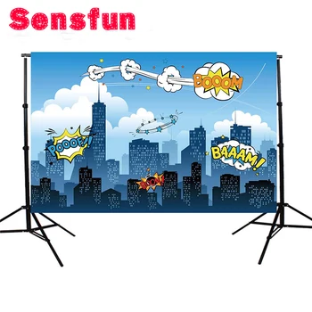 7x5ft Vinyl Cloth Cartoon Photocall Superhero Building Blue Wall Children Party Custom Photo Studio Backdrops Background
7x5ft Vinyl Cloth Cartoon Photocall Superhero Building Blue Wall Children Party Custom Photo Studio Backdrops Background