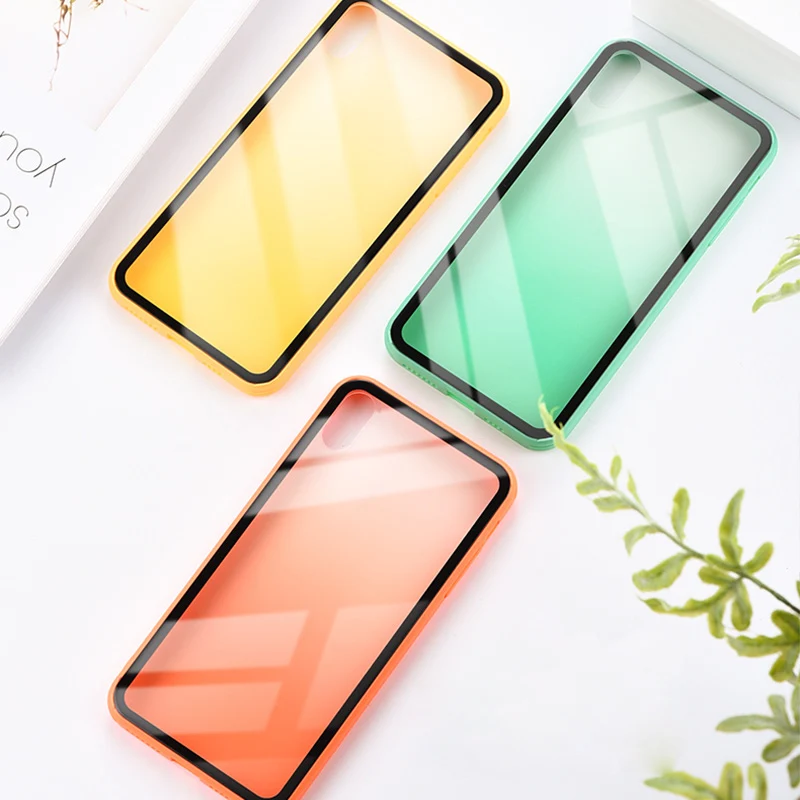 Gradient Color Case For iPhone 11 Pro Max 11 Pro 11 XS Max XR XS X 7 8 6 6S Plus Multi Color Silicone Frame Clear Glass Fundas
Gradient Color Case For iPhone 11 Pro Max 11 Pro 11 XS Max XR XS X 7 8 6 6S Plus Multi Color Silicone Frame Clear Glass Fundas