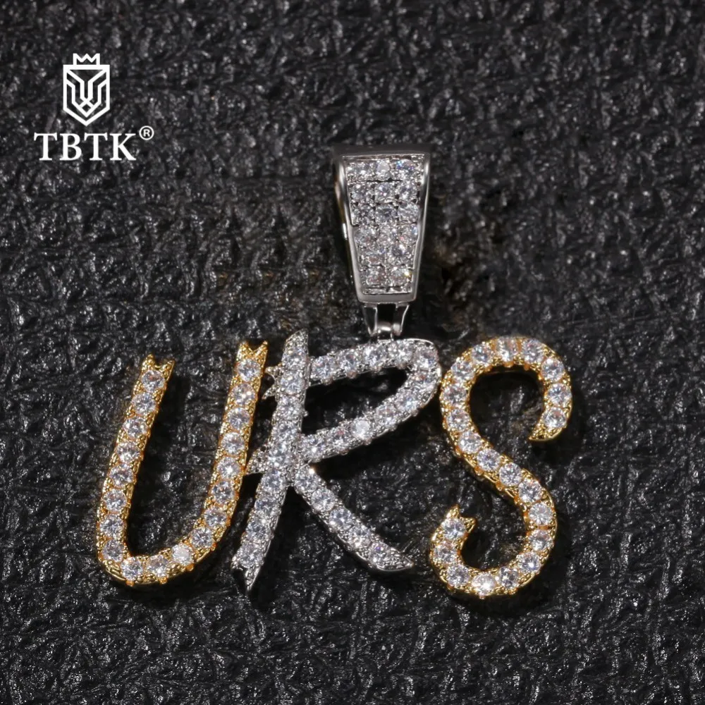TBTK New Iced Out Cursive Writing Squiggly Gold Initial Letters Custom CZ Statement Pendants Necklace Women Luxury Jewellery
TBTK New Iced Out Cursive Writing Squiggly Gold Initial Letters Custom CZ Statement Pendants Necklace Women Luxury Jewellery