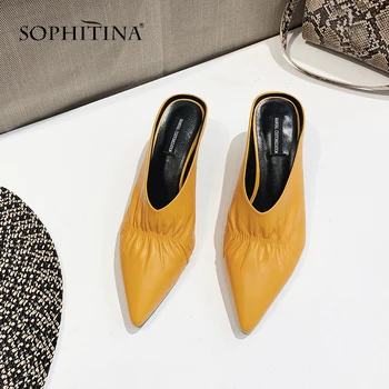 SOPHITINA Stylish Genuine Leather Women Pumps Solid Pointed Toe Shallow Shoes Spring Autumn Slip-On Thin Heel Ladies Pumps MO202
SOPHITINA Stylish Genuine Leather Women Pumps Solid Pointed Toe Shallow Shoes Spring Autumn Slip-On Thin Heel Ladies Pumps MO202