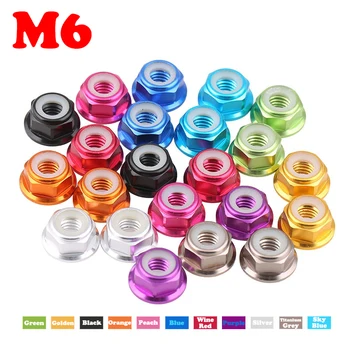 M6 Green Golden Peach Blue Orange Multicolor DIY Nylon Gasket Anodic Oxidation AL Aluminum Alloy Hex Hexagon Lock Flange Nut
M6 Green Golden Peach Blue Orange Multicolor DIY Nylon Gasket Anodic Oxidation AL Aluminum Alloy Hex Hexagon Lock Flange Nut