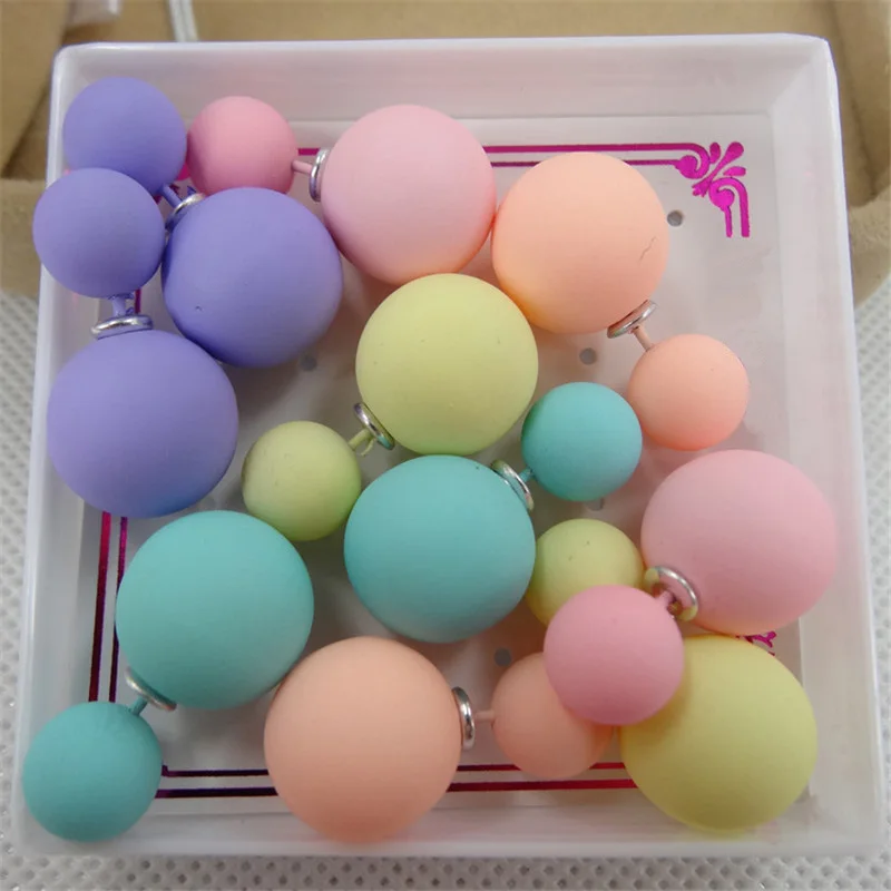 Fashion 5 pair/lot Women Earrings Double Sided Matte Ball Simulated Pearl Stud Earrings Jewelry
Fashion 5 pair/lot Women Earrings Double Sided Matte Ball Simulated Pearl Stud Earrings Jewelry