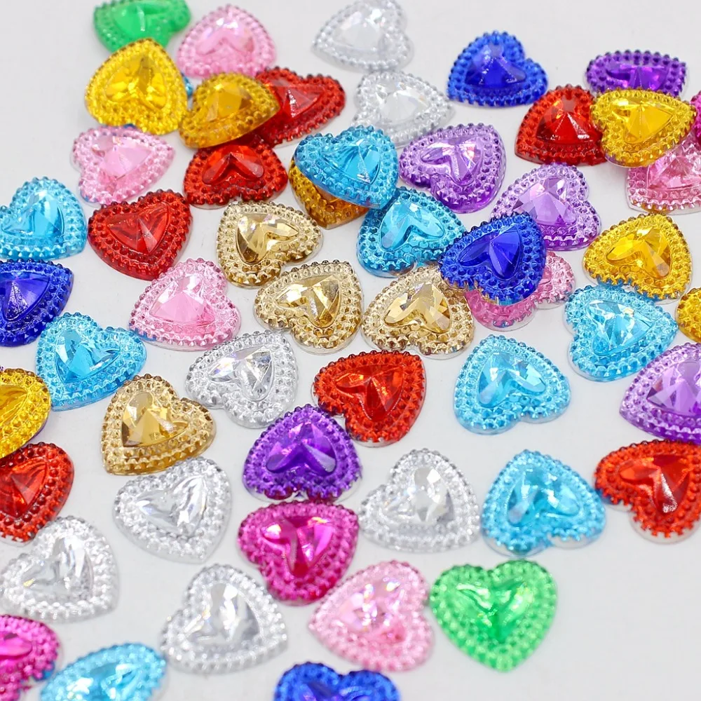 Hot 12mm 100pcs/Lot Multicolor Heart Shape Double Roll Drill Design Acrylic Rhinestone, Crystal Cabochons, Jewelry Accessories
Hot 12mm 100pcs/Lot Multicolor Heart Shape Double Roll Drill Design Acrylic Rhinestone, Crystal Cabochons, Jewelry Accessories