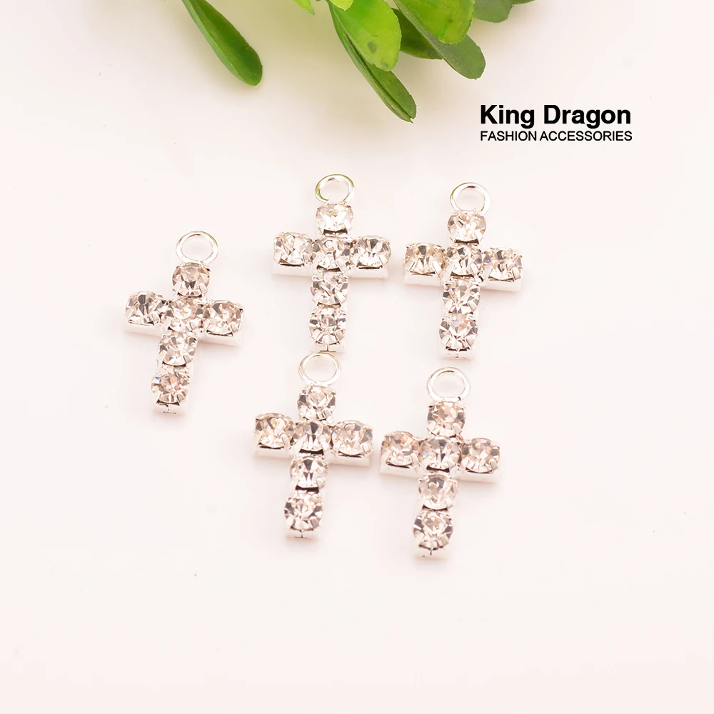 Rhinestone Cross Pendant Embellishment Used On Craft Decoration 20MM 20pcs/lot Silver Color KD283
Rhinestone Cross Pendant Embellishment Used On Craft Decoration 20MM 20pcs/lot Silver Color KD283