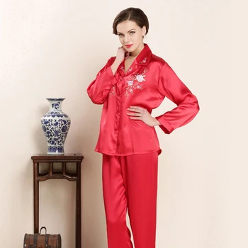 CEARPION Asian Bride Wedding Party Night Wear Chinese Traditional Embroidery Flower Pajamas Women Casual Daily Home Clothes
CEARPION Asian Bride Wedding Party Night Wear Chinese Traditional Embroidery Flower Pajamas Women Casual Daily Home Clothes